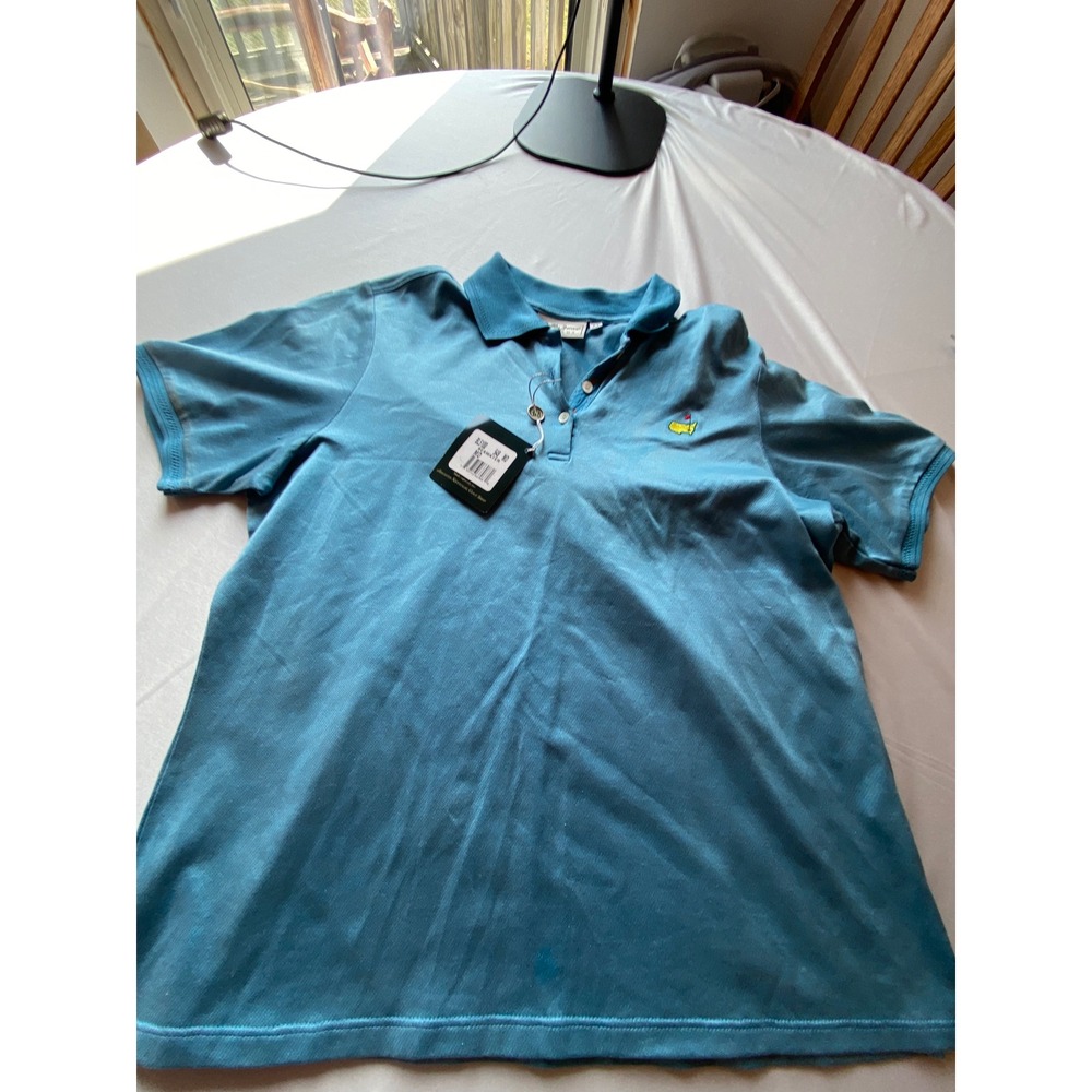 Bobby Jones Masters Golf Polo Shirt Womens Medium Blue Cotton Made in Italy NWT
